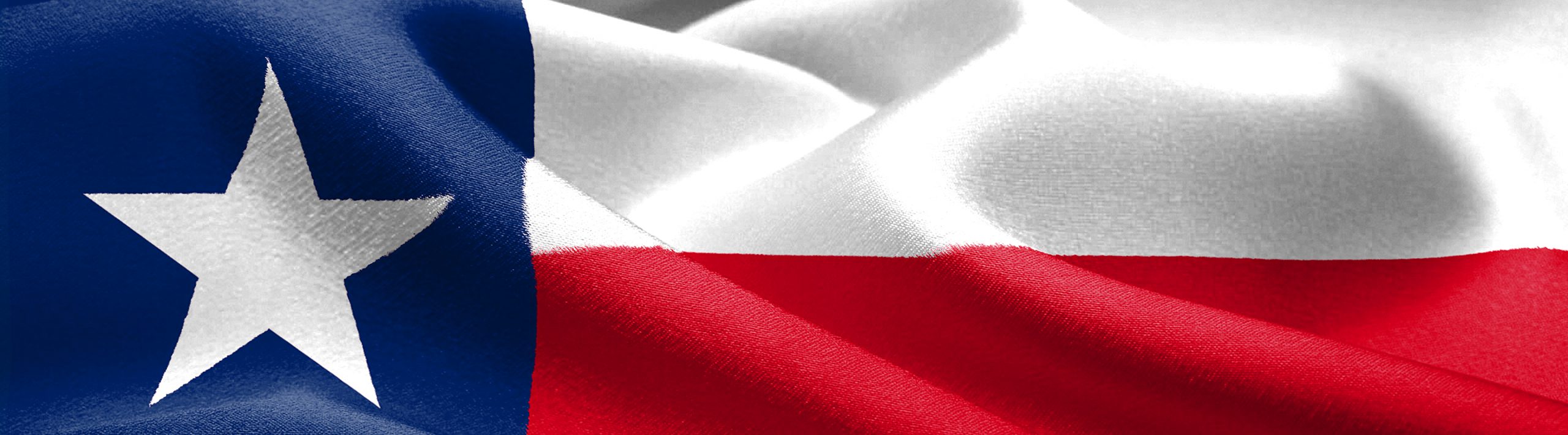 close up of Texas state flag