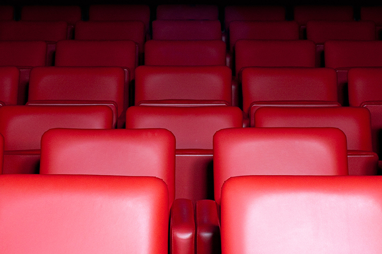 red seats in an empty theater