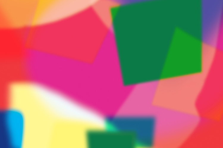 collage of abstract, colorful shapes